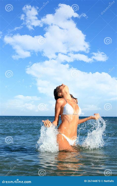 Beautiful Bikini Model Posing Stock Image Image Of Person Girl