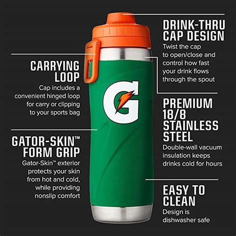 Stay Refreshed And Hydrated With The Gatorade Stainless Steel Sport