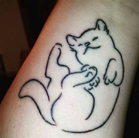 56 Cat Tattoos That Will Make You Want to Get Inked | Cat tattoo simple