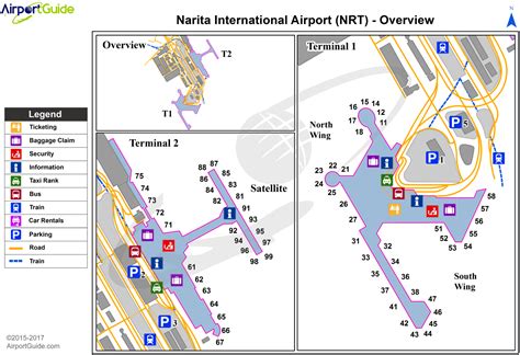Tokyo Narita International Nrt Airport Terminal Map Overview