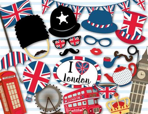 An Image Of London And England Stickers On A White Background With The