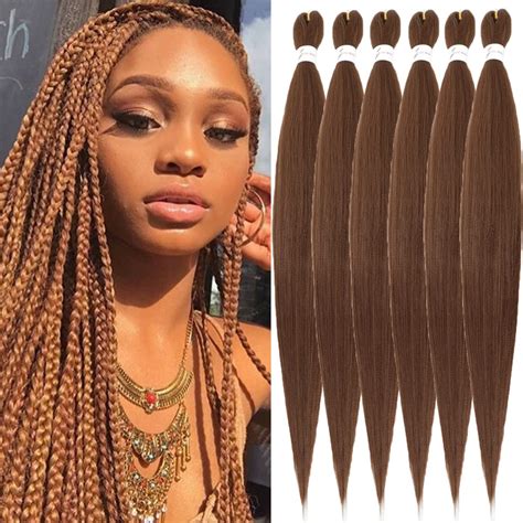 Buy Wigenius 30 Inch Long Pre Stretched Braiding Hair Ginger 6 Packs