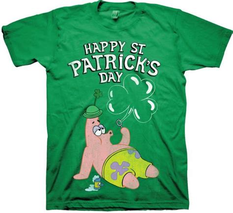St Patrick S Day Spongebob T Shirt The Shirt List Spongebob Shirts T Shirt