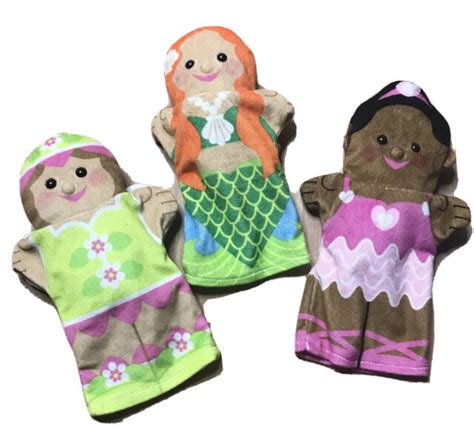 Melissa And Doug Toddler Girl Pretend Play Puppets 3 Ebay