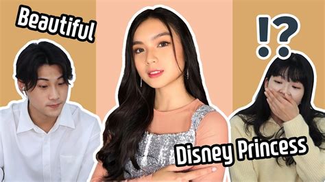 pure beauty filipina disney princess korean reacts to francine diaz tiktok youtube