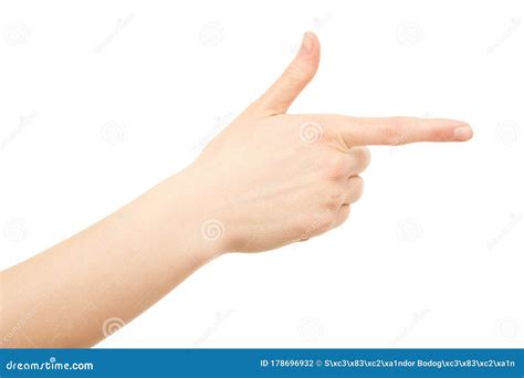 Woman Index Finger Hand Gesture Stock Photo Image Of Fight Index