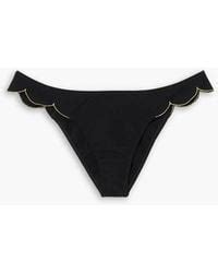 Agent Provocateur Lorna Scalloped Low Rise Bikini Briefs In Purple Lyst