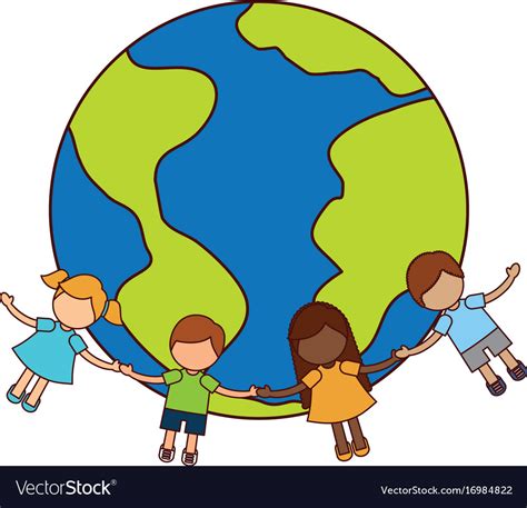Holding Hands Around The World Clip Art At Vector Clip Art Images And