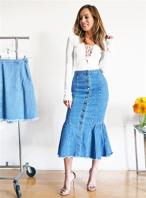 Sydne Style Does A Youtube Fashion Video On How To Wear Denim Skirts