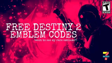 Free Destiny 2 Emblem Codes The Rarest Emblems Of 2022 Youtube