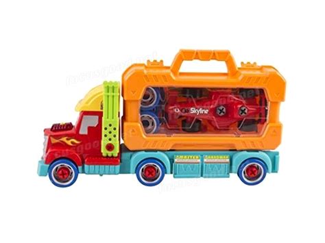 Carrier Truck Tool Box Car Toy With Lights And Sound 35 Pcs Focusgood