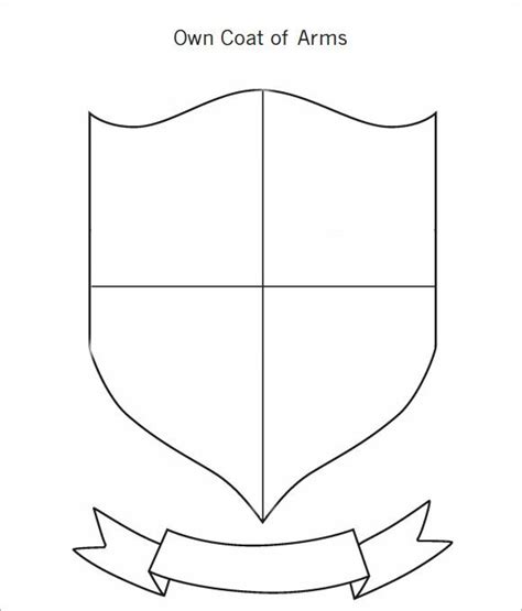 Printable Blank Coat Of Arms Shield Template Missbrightsideanna