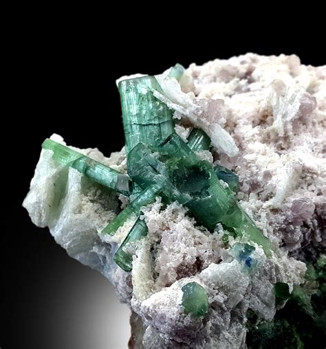 Tourmaline Crystals With Kunzite Lepidolite Mineral Specimen Etsy