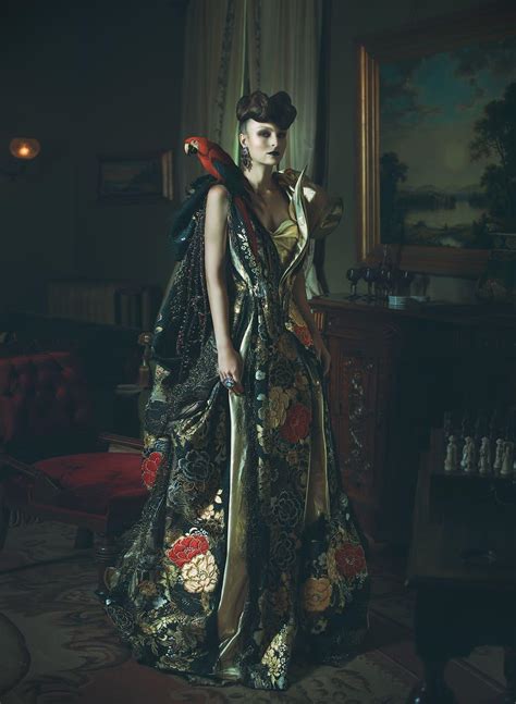 Miss Aniela Gold Leaf Surreal Fashion By Miss Aniela Portrait