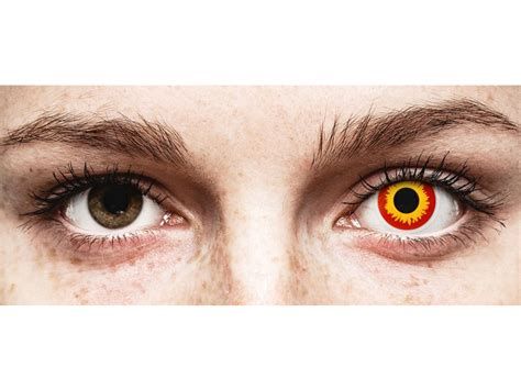 Red And Yellow Wildfire Colourvue Crazy Lenses 2 Lenses Alensa Uk