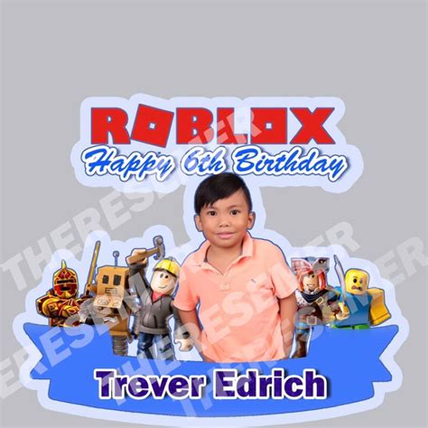 Roblox Personalised Cake Topper Shopee Philippines