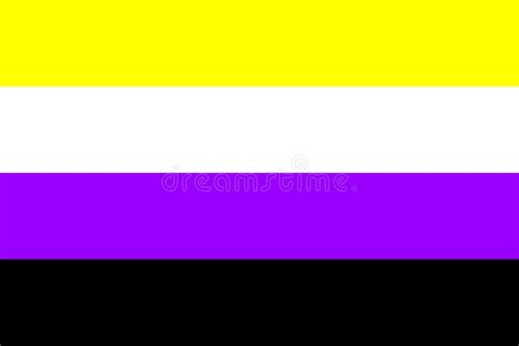 non binary pride flag lgbt community symbol sexual minorities identity stock vector