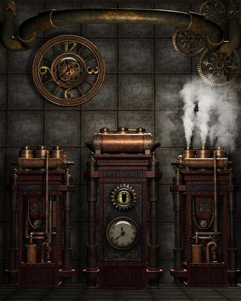 Steampunk Background 4 Digital Art By Suzanne Amberson Pixels