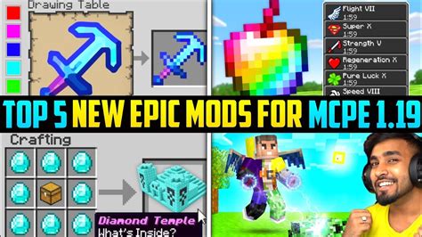 Top 5 Epic Mods For Minecraft Pocket Edition 119 Best Youtubers Mod
