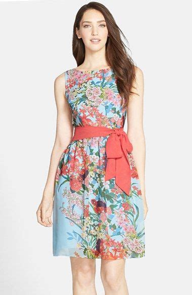 Adrianna Papell Floral Print Chiffon Fit And Flare Dress Nordstrom