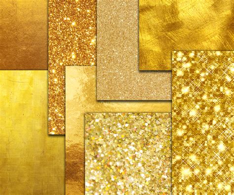Gold Foil Digital Paper 30006 Backgrounds Design Bundles