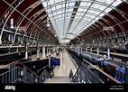 Paddington Train Station with victorian train shed. London, United ...