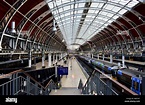 Paddington Train Station with victorian train shed. London, United ...