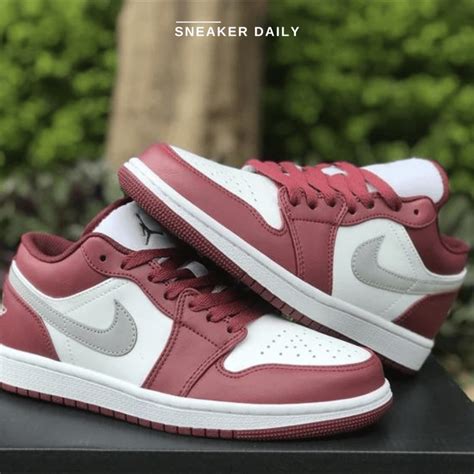 Giày Air Jordan 1 Low Cherrywood Red 553558 615 Sneaker Daily