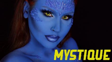 Mystique X Men Makeup Tutorial Halloween Costume Body Paint YouTube