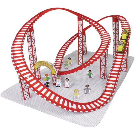 Amusement Park (Roller Coaster) - Craftown - Toys - Paper Craft | Paper roller coaster, Coaster ...