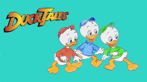 Lets Draw Huey Dewey Louie From Ducktales For Kids Kids Drawing