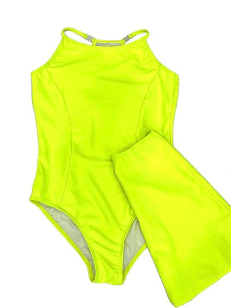 Leotard And Ep Skirt Set Roxy Radiance W14 Leotard W16 Skirt Neon