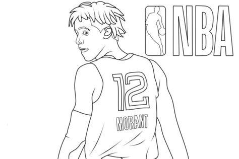 Ja Morant Coloring Page And Coloring Book 6000 Coloring Pages