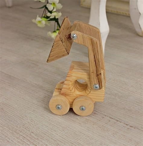 Wood Toy For Kids Tractor Montessori Eco Friendly Toy Wooden Loader