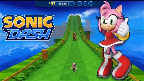 Sonic Dash Upgrade Character Amy Gameplay Youtube