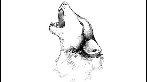 Simple Wolf Howling Drawing At Explore Collection Of Simple Wolf Howling