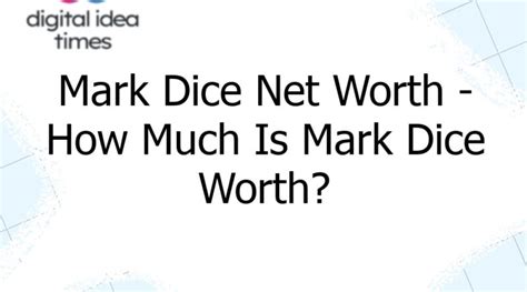 Mark Dice Net Worth How Much Is Mark Dice Worth Digital Idea Times