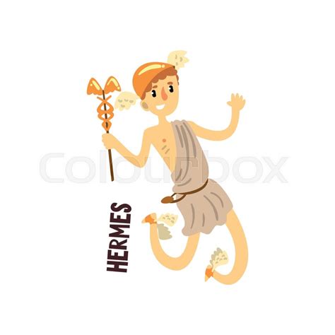 Hermes Greek God Ancient Greece Stock Vector Colourbox
