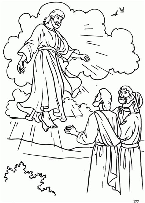 The Ascension Catholic Coloring Page Pentecost Sunday School