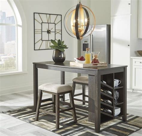 Signature Design By Ashley Rokane Brown Counter Height Dining Table