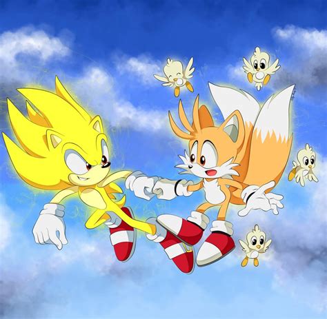 Super Sonic And Tails By Montyth On Deviantart с изображениями Гики
