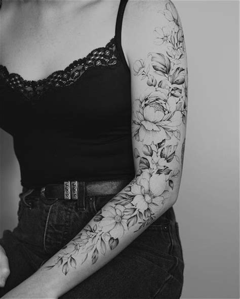 Gorgeous And Stunning Sleeve Floral Tattoo To Make You Stylish