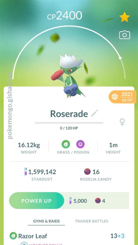 Roserade Pokemon Go