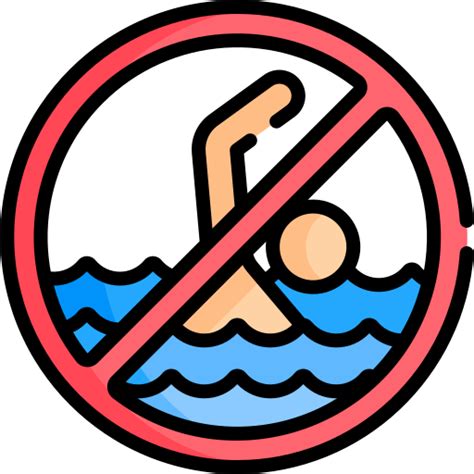 No Swimming Special Lineal Color Icon