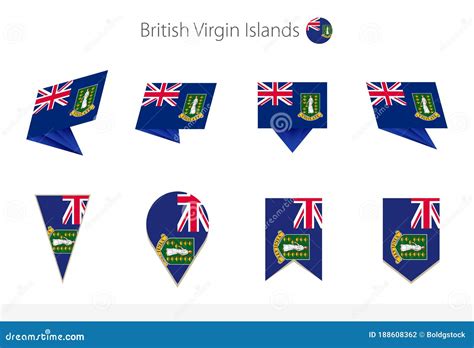 british virgin islands national flag collection eight versions of british virgin islands vector