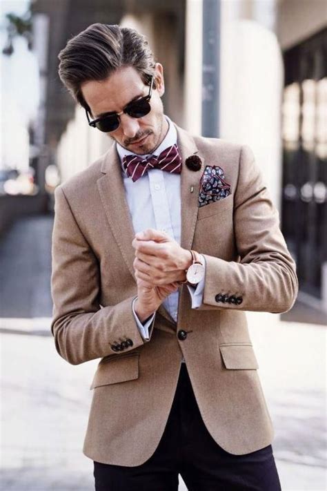 This Brown And White Striped Bow Tie Should Be A Staple In Every Mans