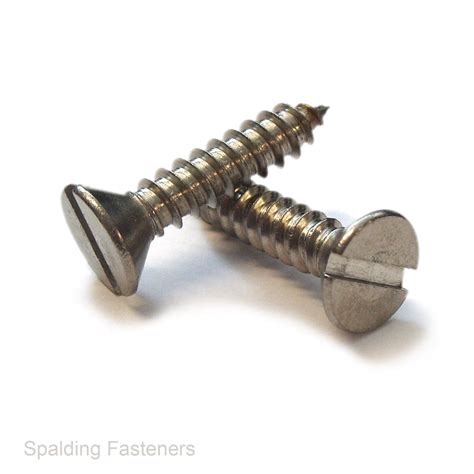 No8 No10 No12 Stainless Countersunk Slotted Self Tapping Screws Choose