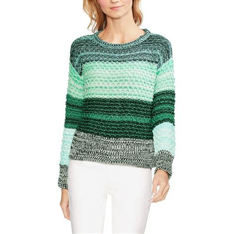 Vince Camuto Vince Camuto Womens Striped Colorblock Pullover Sweater