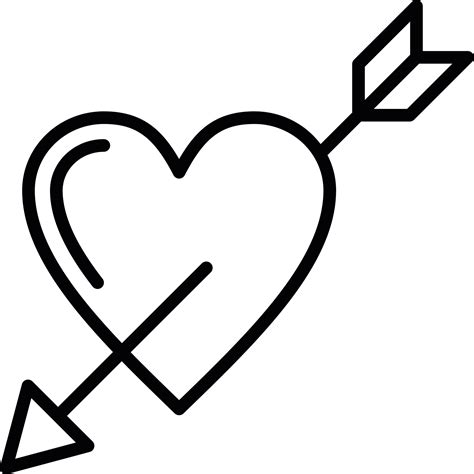 Heart Arrow Vector Icon 14695526 Vector Art At Vecteezy