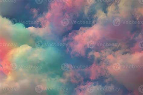 Pastel Cloud Background Cotton Candy Clouds Rainbow Cloud Background